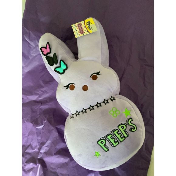 Peeps Punk Rock Purple Bunny 12 inch Easter Plush - Picture 1 of 4